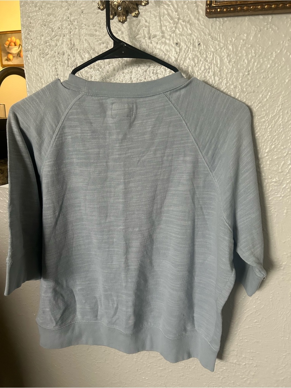 J. Crew Light Blue Vintage Fleece Crewneck Sweatshirt with Navy Graphic - Picture 7 of 7